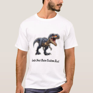Camiseta Albertosaurus Dinossauro Crie Seu Próprio Texto Pe