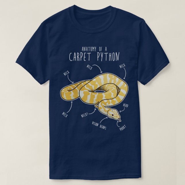Camiseta Albino Darwin pet Python Cobra Anatomia (Frente do Design)