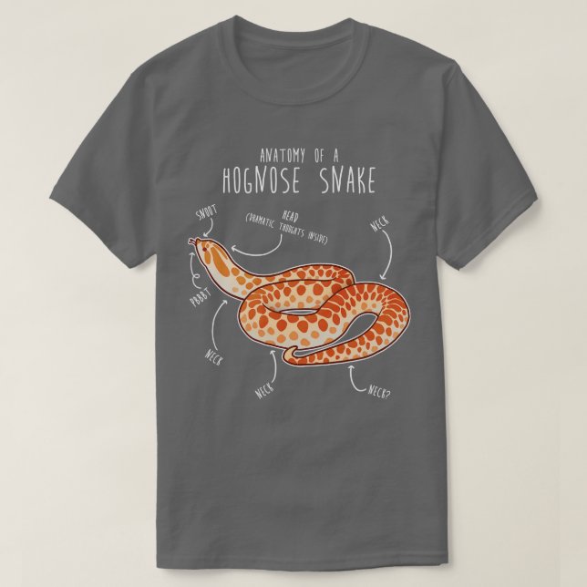 Camiseta Albino Hognose Cobra Anatomia (Frente do Design)