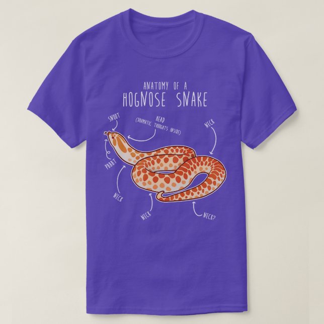 Camiseta Albino Hognose Cobra Anatomia (Frente do Design)