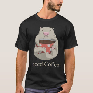 Camiseta Albino Marmot Preciso De Café Engraçado Gro De C