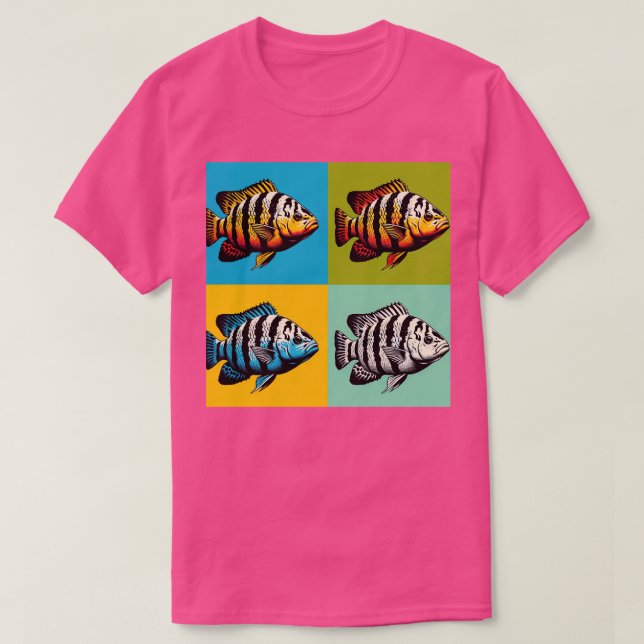 Camiseta Albino Tiger Barb Peixes Tropicais Legal 1 (Frente do Design)