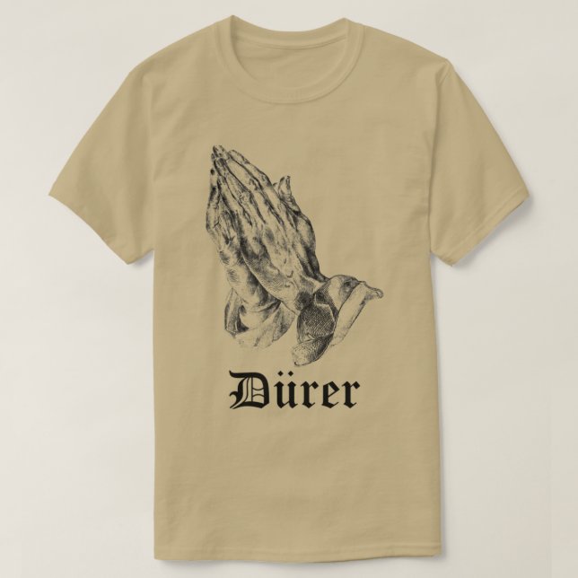 Camiseta Albrecht Drer Durer Rezando Mãos (Frente do Design)