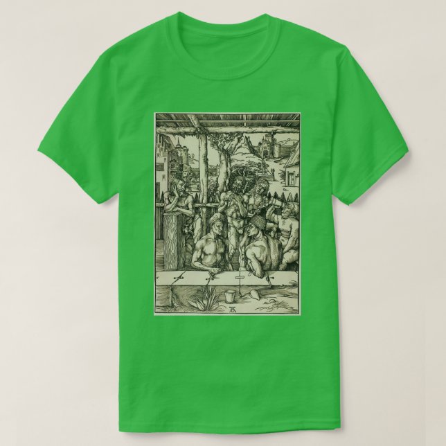 Camiseta Albrecht Drer O Menx27s Bath 1497 (Frente do Design)