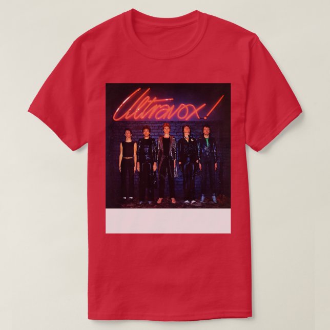 Camiseta Álbum de estreia ULTRAVOX 1977 (Frente do Design)