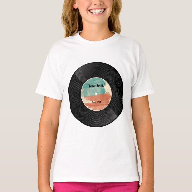 Camiseta Álbum de Música Retro Vinyl Record (Frente)