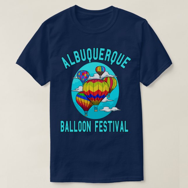 Camiseta Albuquerque Balão Novo Festival México Ar quente 1 (Frente do Design)