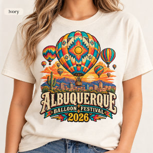 Camiseta Albuquerque Balloon Fiesta 2026 Novo México Festiv