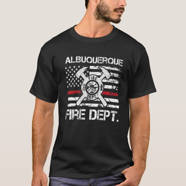 Camiseta Albuquerque New Mexico Fire Department Thin Red Li (Frente)