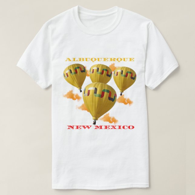 Camiseta Albuquerque Novo México Balão de Ar Quente Fiesta (Frente do Design)