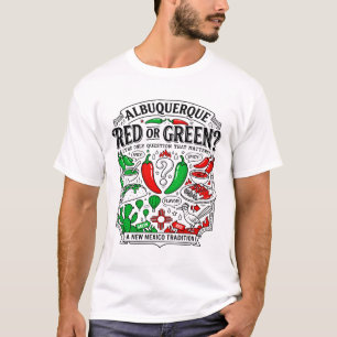 Camiseta Albuquerque Novo México Culinária Vermelho ou Verd