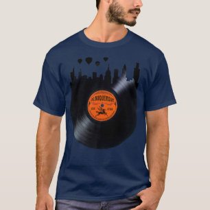 Camiseta Albuquerque Novo México Skyline Record Vintage LP