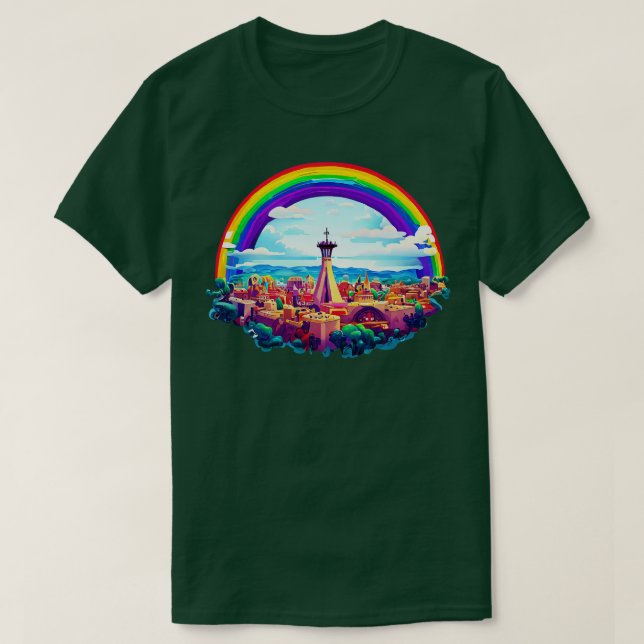 Camiseta Albuquerque Rainbow (Frente do Design)