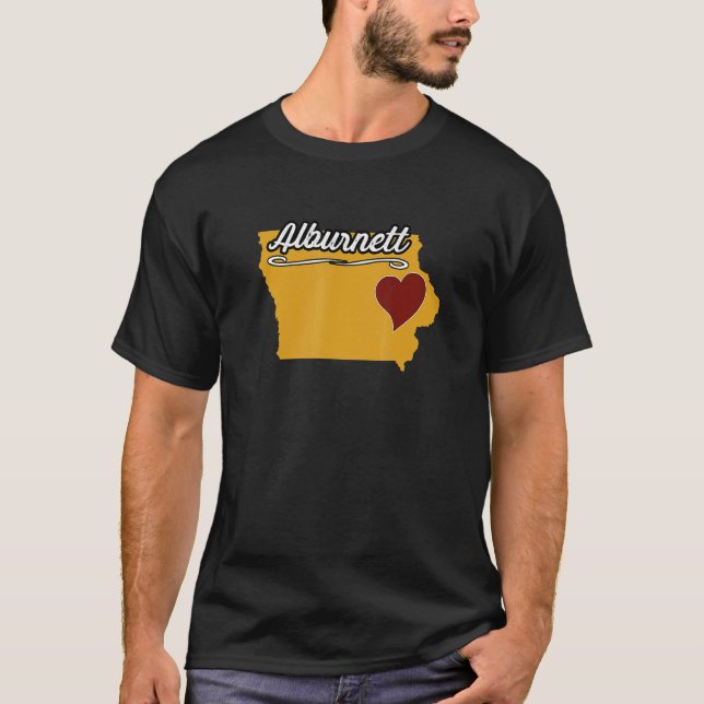 Camiseta ALBURNETT IOWA IA EUA Cute Souvenir Merch EUA (Frente)