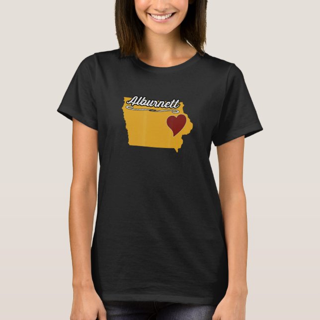 Camiseta ALBURNETT IOWA IA USA Cute Souvenir Merch  US City (Frente)