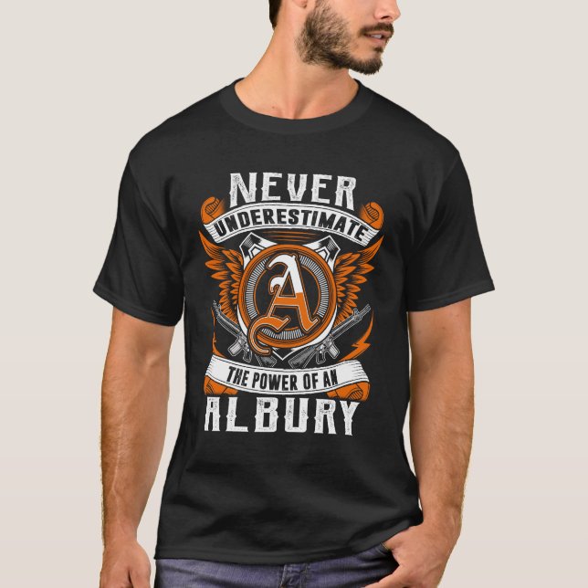 Camiseta ALBURY - Nunca Subestimar Personalizado (Frente)