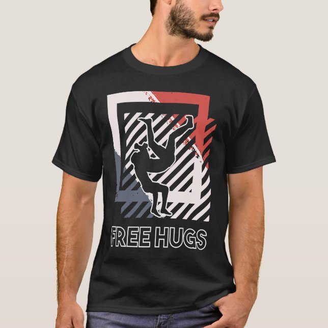 Camiseta Alça de Luta profissional de enguia de hus livre (Frente)