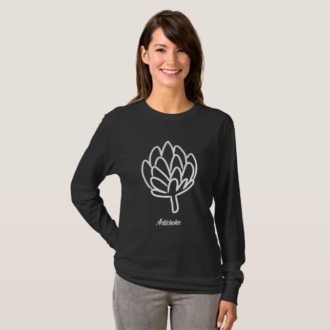 Camiseta Alcachofras e alcachofras comestíveis (Frente Completa)