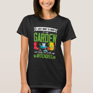 Camiseta Alcachofras Vegano Jardinagem Jardim Jardineiro Pl