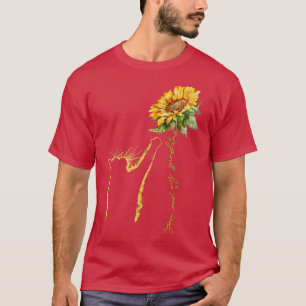 Camiseta Alcance De Gato Bonito Para Um Girassol