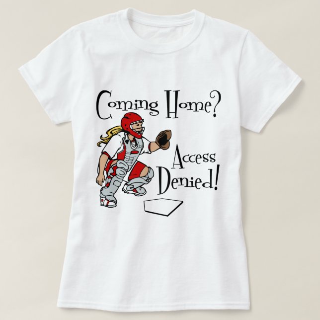Camiseta Alcance negado, vermelho (Frente do Design)