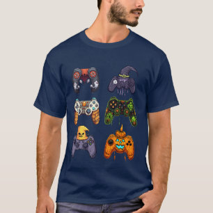 Camiseta Alcance o seu Halloween com controladores de jogos