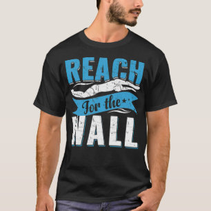 Camiseta Alcance Para A Equipe Da Natação De Parede Nadad