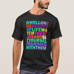 Camiseta Alcance Para As Estrelas A Beleza Da Vida Rainbow 