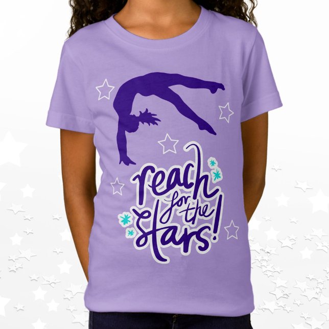 Camiseta Alcance para o Tumbling de Ginástica Estrelas (Criador carregado)