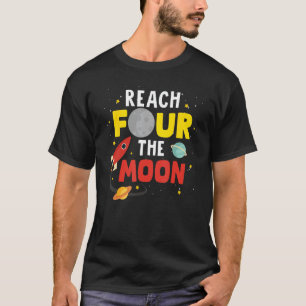 Camiseta Alcance Quatro Da Lua, Garota Brincadeira, 4 Anos