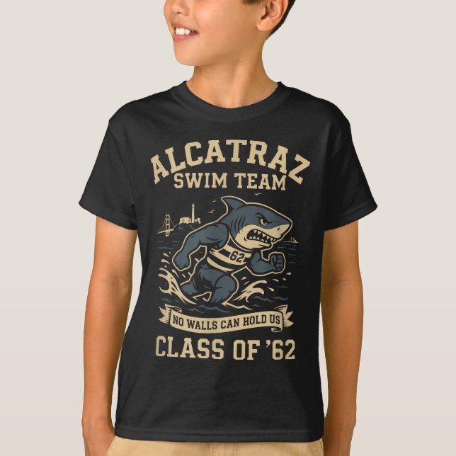 Camiseta Alcatraz Penitentiary Swim Team  (Frente)