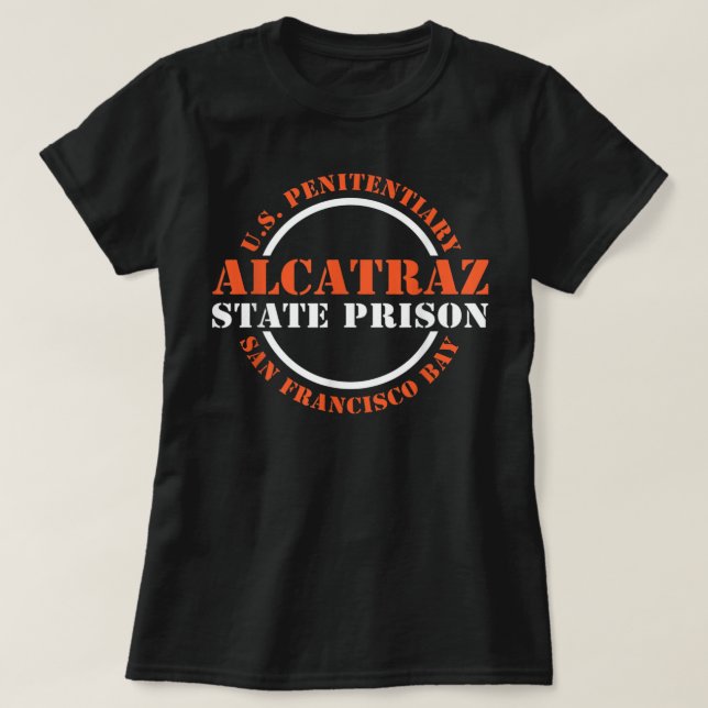 Camiseta Alcatraz Symbolhirt US Penitenciária Prisioneira (Frente do Design)