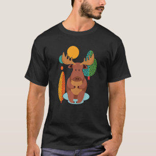 Camiseta Alce Cute - Animais Selvagens Prêmio de Ganso