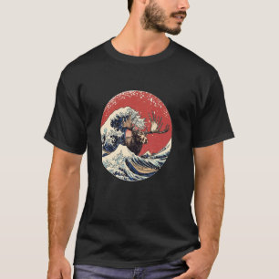 Camiseta Alce de Onda de Kanagawa