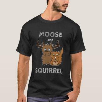 Camiseta Alce e esquilo com texto clássico