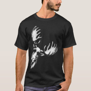 Camiseta Alce Engraçado Usando Óculos de Sol Para Amantes d