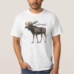 Camiseta Alce Indomado<br><div class="desc">Um alce rústico ilustrado com a palavra "não domado". Você pode mudar a frase para sua própria frase.</div>