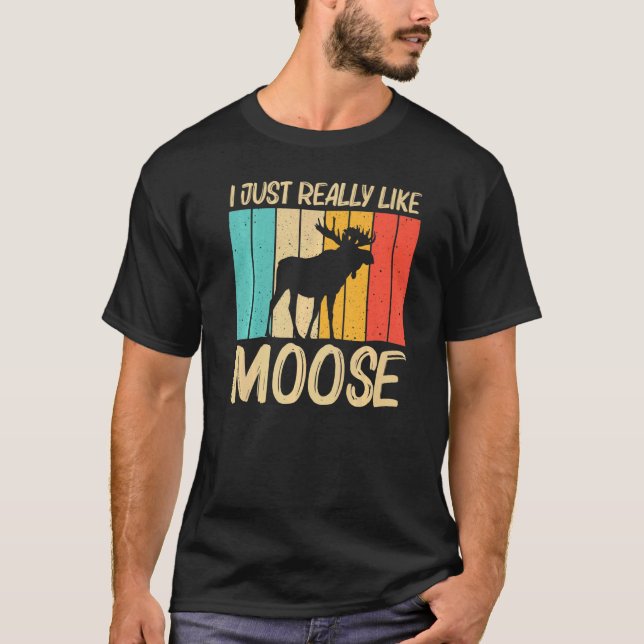 Camiseta Alce legal Para Homens Moose Alaska Moose Elk Hu (Frente)