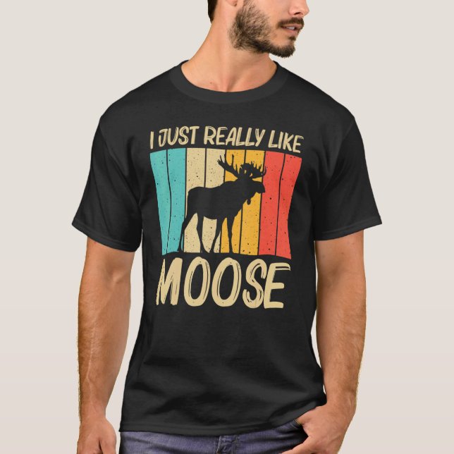 Camiseta Alce legal Para Homens Moose Alaska Moose Elk Hu (Frente)
