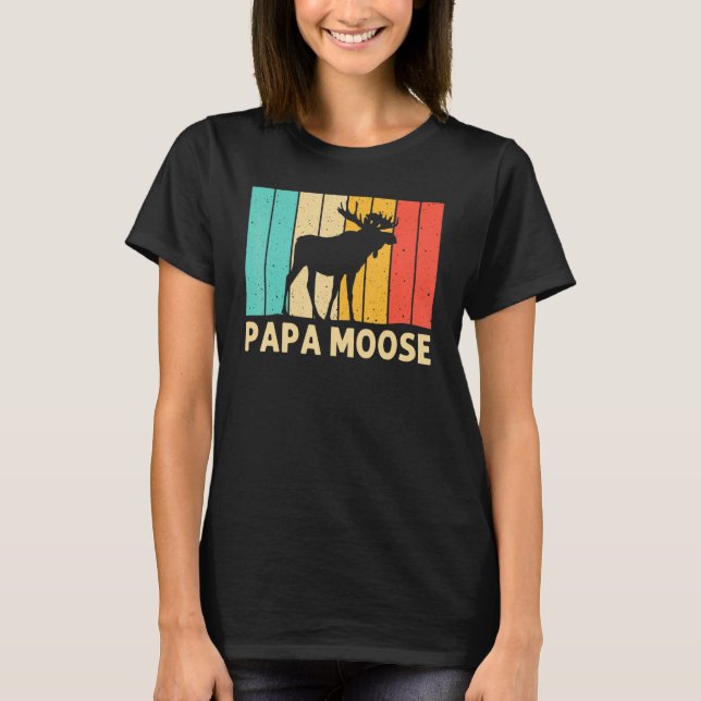 Camiseta Alce legal para Pai masculino Moose Alaska Moose E (Frente)