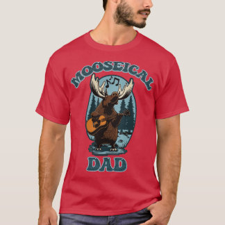 Camiseta Alce Pai Musical Mooseical com Violão Acústico