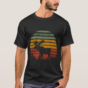 Camiseta Alce Retro Vintage 80s Divertido Presente Amante d