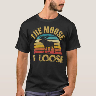Camiseta Alce Retro Vintage Está Solto Alce Engraçado