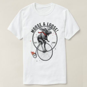 Camiseta "Alce & Solto" Gráfico de Vida Selvagem de Motocic