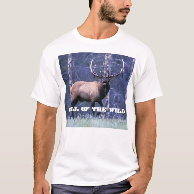Camiseta Alces 4 de Bugleing, chamada do selvagem (Frente)