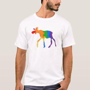 Camiseta Alces alegres & lésbicas de Canadá do orgulho