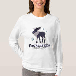 Camiseta Alces azuis Breckenridge Colorado do floco de neve