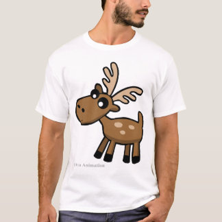 Camiseta Alces bonitos do chocolate dos desenhos animados