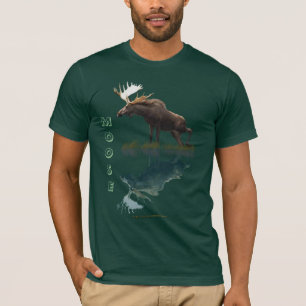 Camiseta Alces canadenses no t-shirt dos animais selvagens