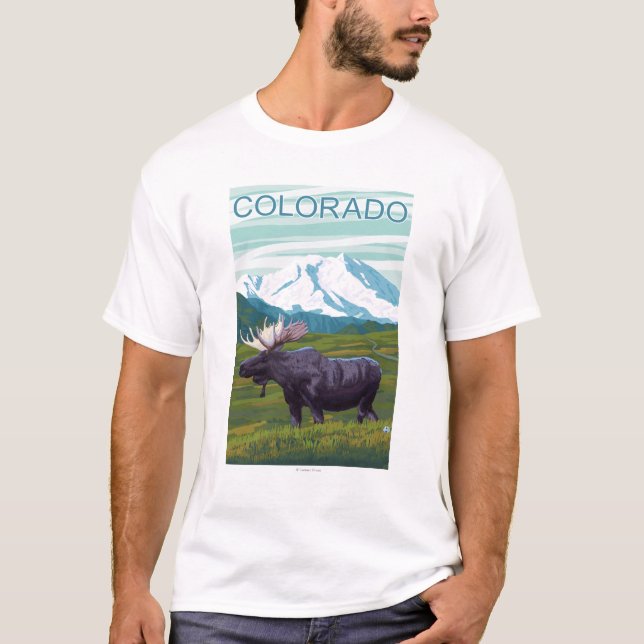Camiseta Alces com MountainColorado (Frente)